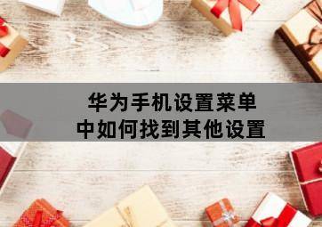 华为手机设置菜单中如何找到其他设置-图片2